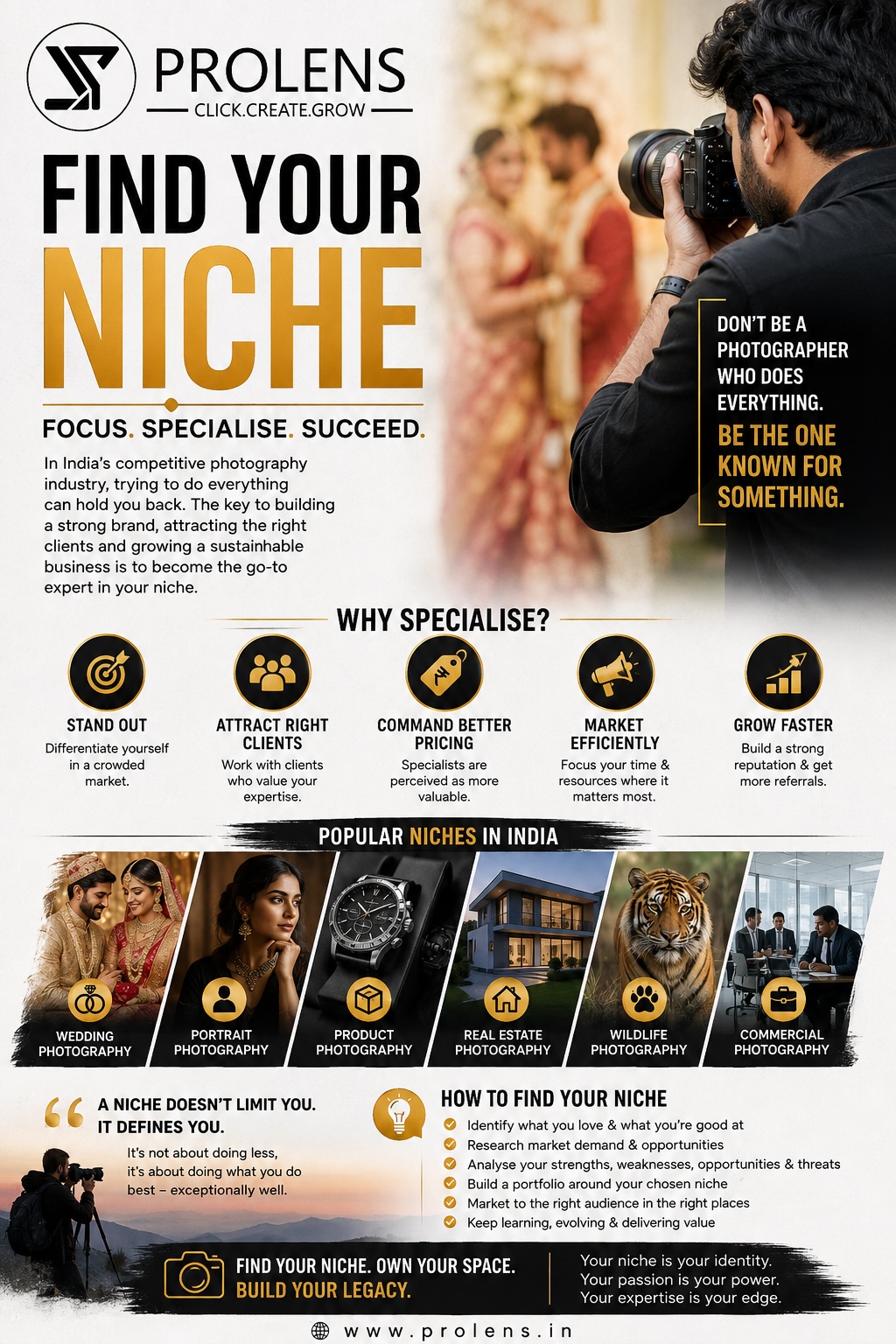 Prolens Find your Niche Poster